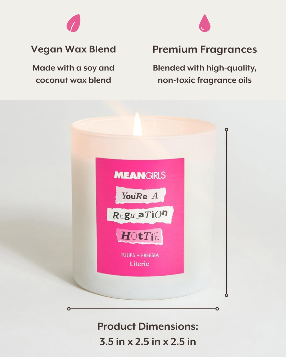 Literie candle label and packaging highlight brand quality and care