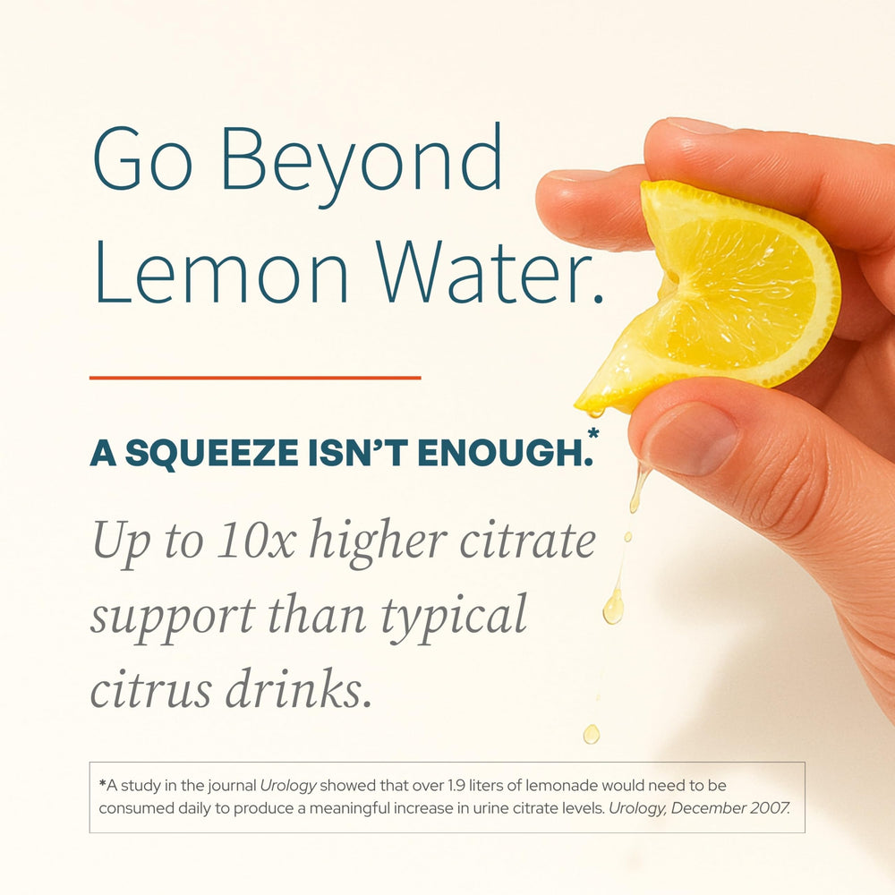 LithoLyte sticks stirred into juice for easy hydration.
