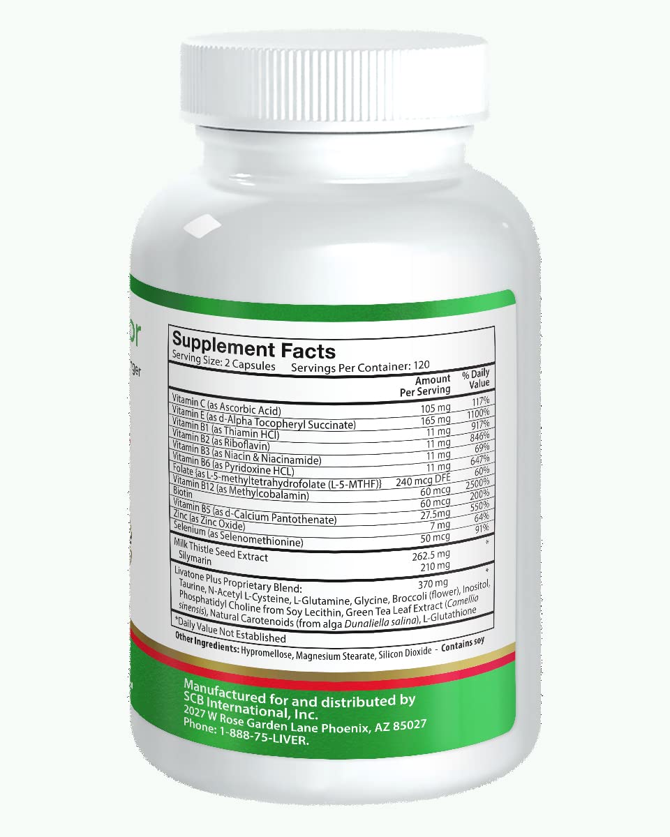 Livatone Plus capsules close-up, easy-to-swallow format.