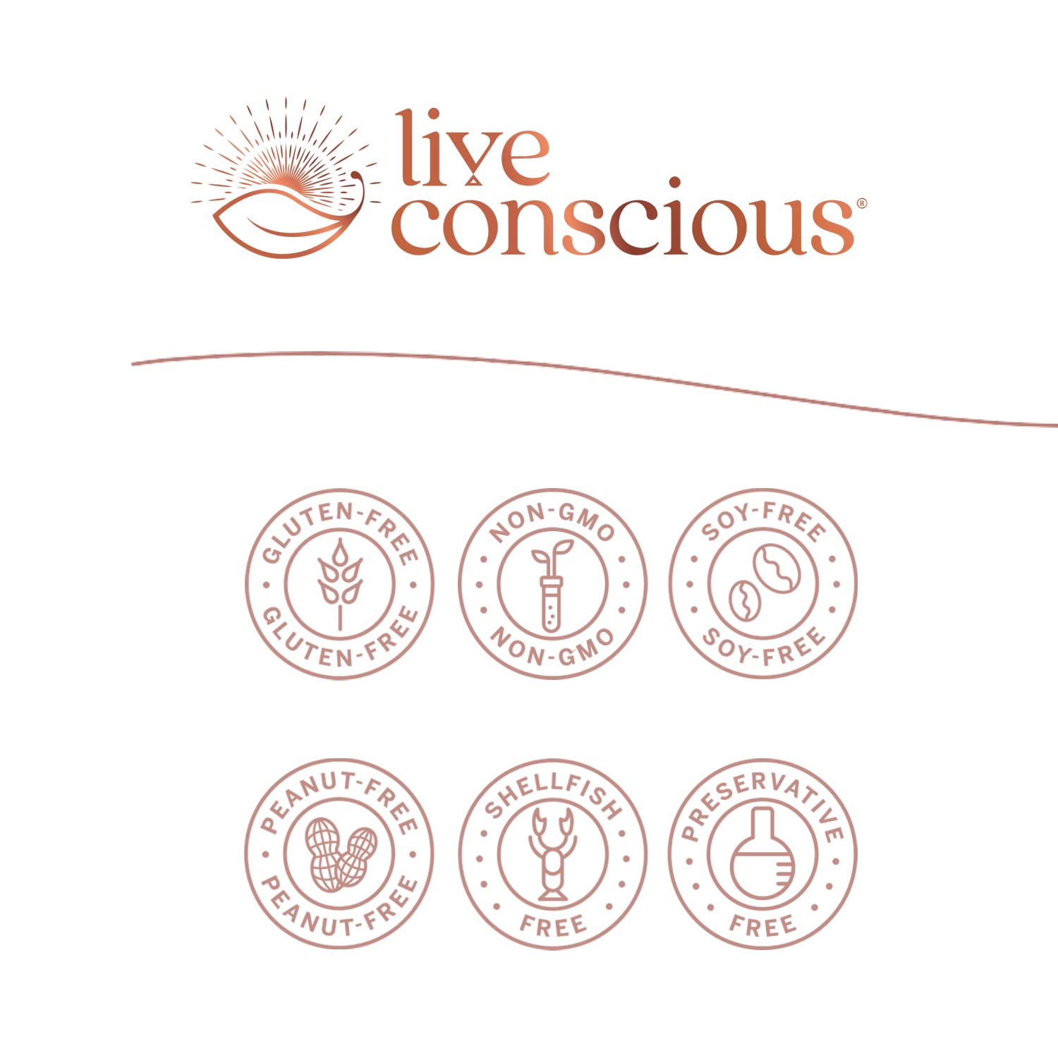 Live Conscious AlphaWave L-Theanine capsules supporting relaxed focus.