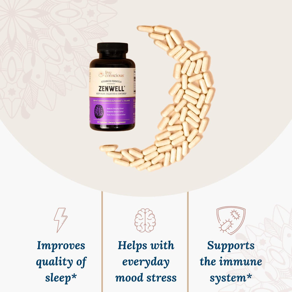 Live Conscious AlphaWave L-Theanine label emphasizing relaxation support