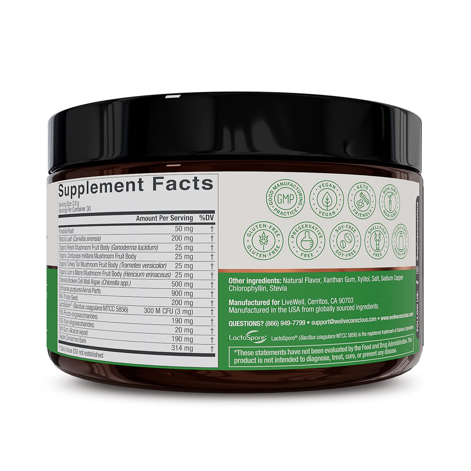 Daily use spoon with Live Conscious Beyond Greens for quick nutrient boost