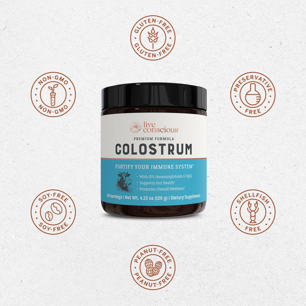 Live Conscious Colostrum IGG immune modulators support balanced immune responses