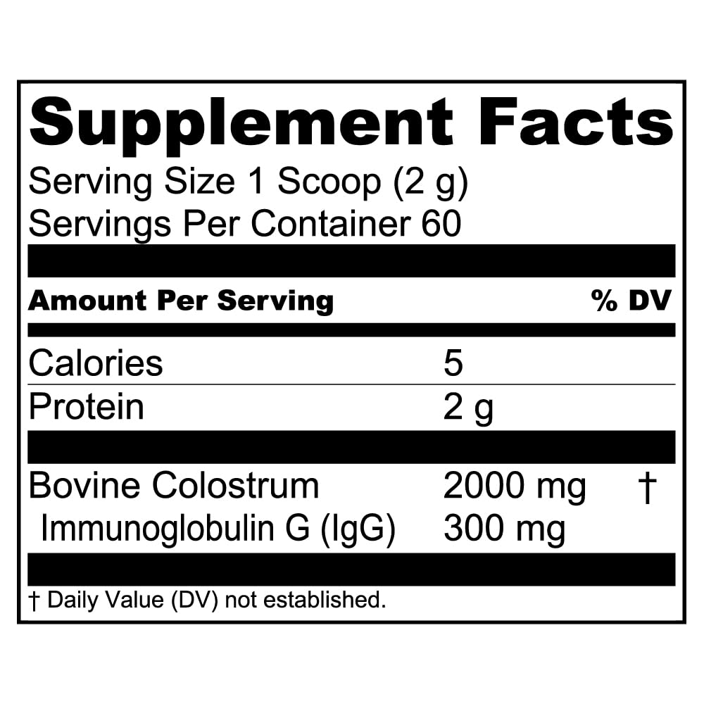 Unflavored Live Conscious Colostrum powder in a jar for daily use