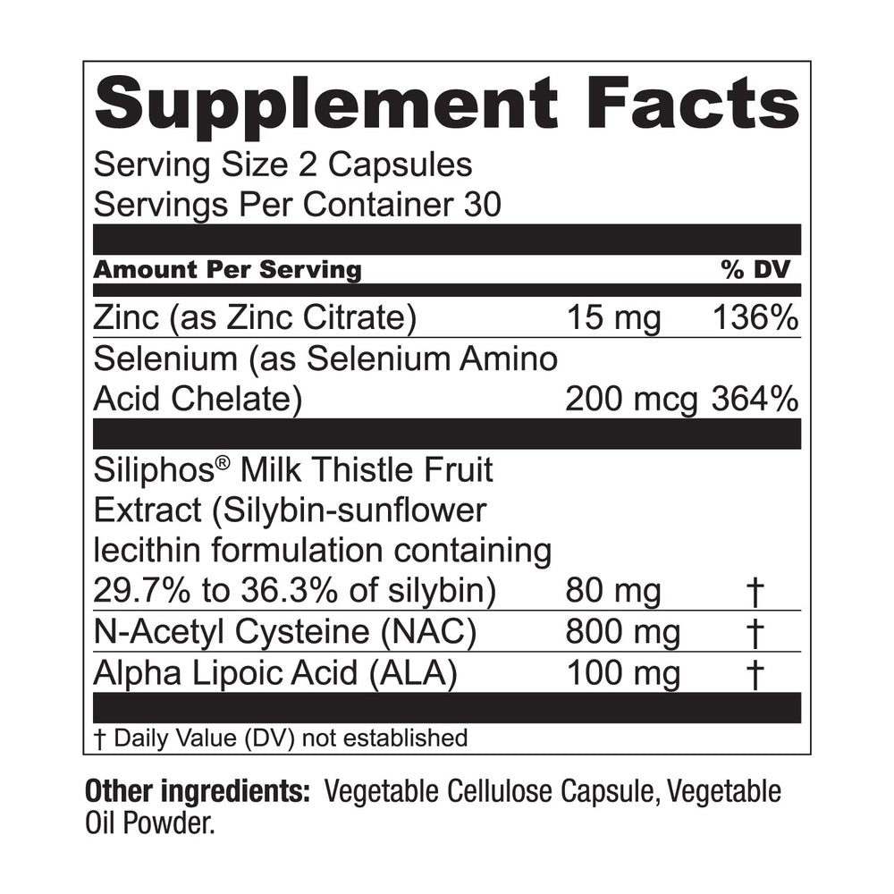 LiverWell Siliphos milk thistle closeup emphasizing plant-based antioxidant support
