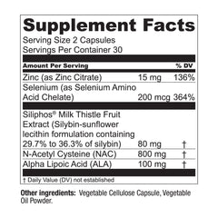 LiverWell Siliphos milk thistle closeup emphasizing plant-based antioxidant support