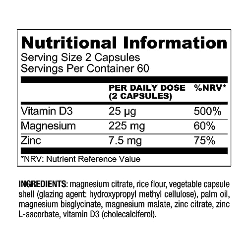 Live Conscious MagWell ingredients close-up showing magnesium, zinc, and D3.