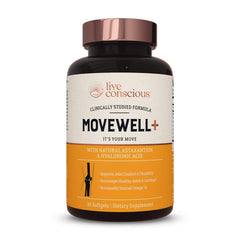 Live Conscious MoveWell Plus bottle for daily joint support and mobility.