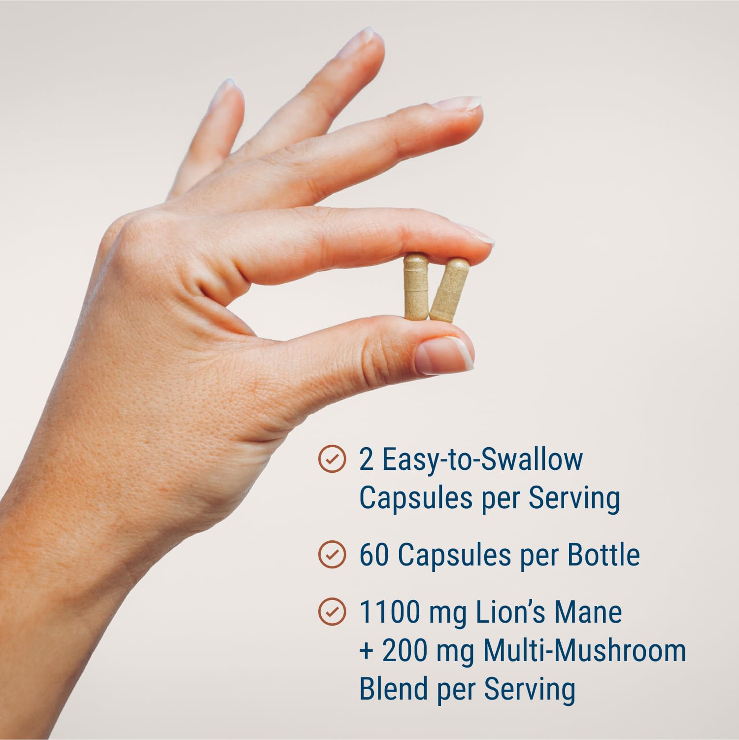 Live Conscious mushroom blend image emphasizes adaptogens for memory and clarity.