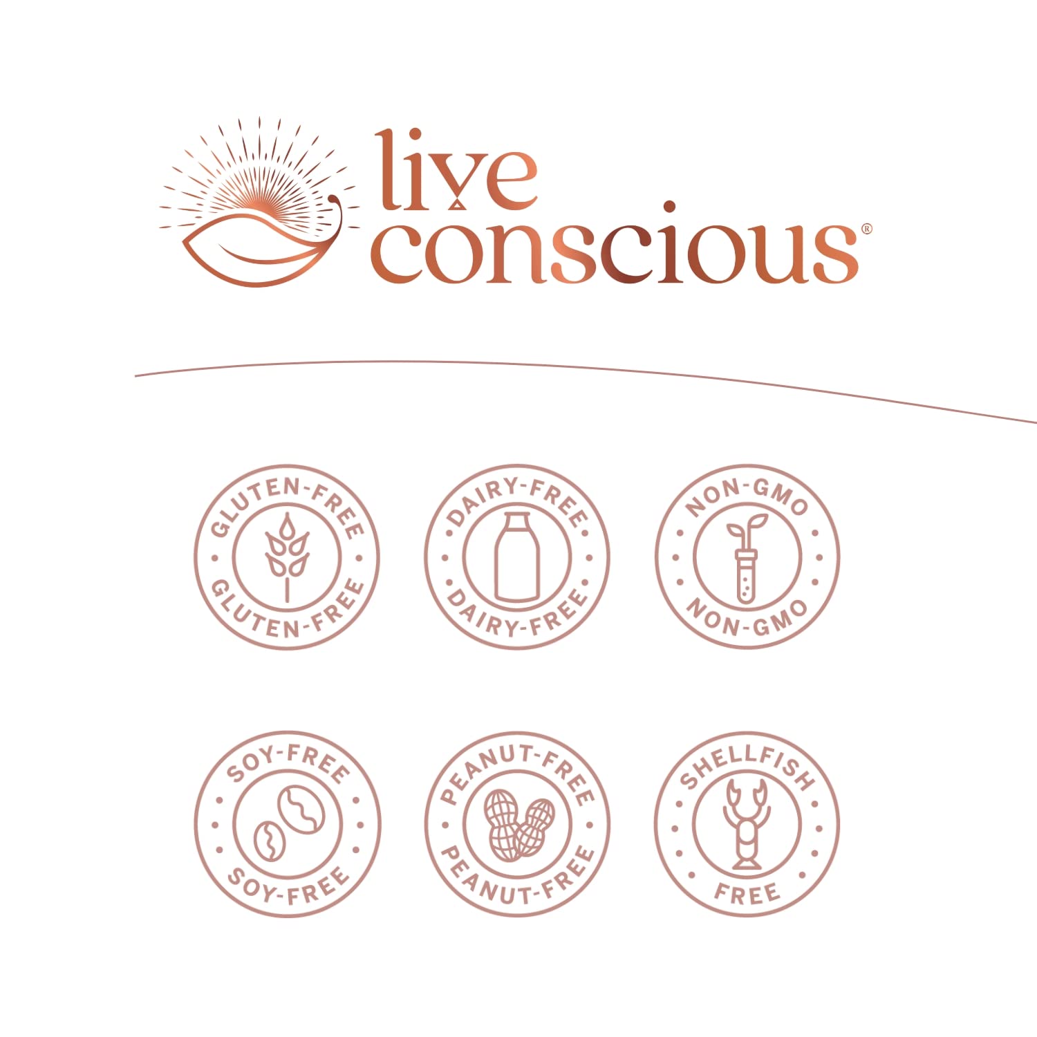Live Conscious packaging highlights US-made production and free-from ingredients