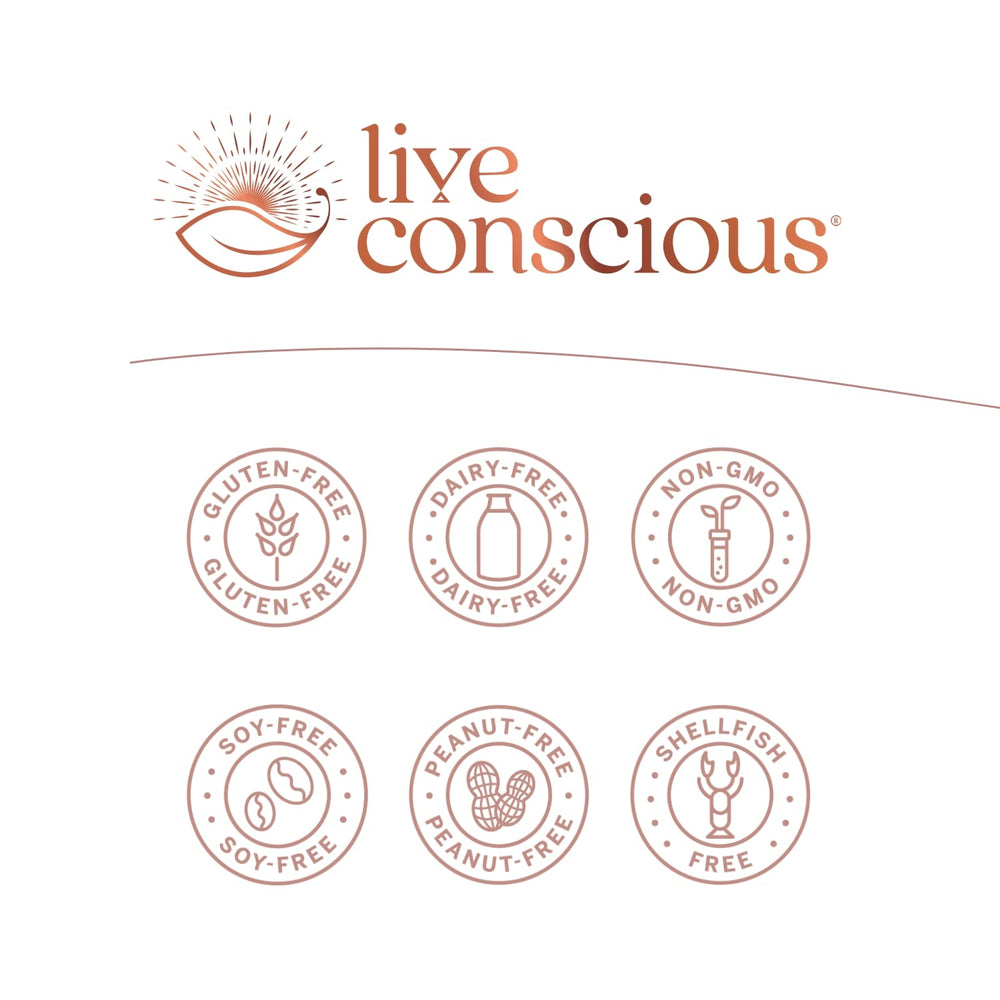 Live Conscious packaging highlights US-made production and free-from ingredients