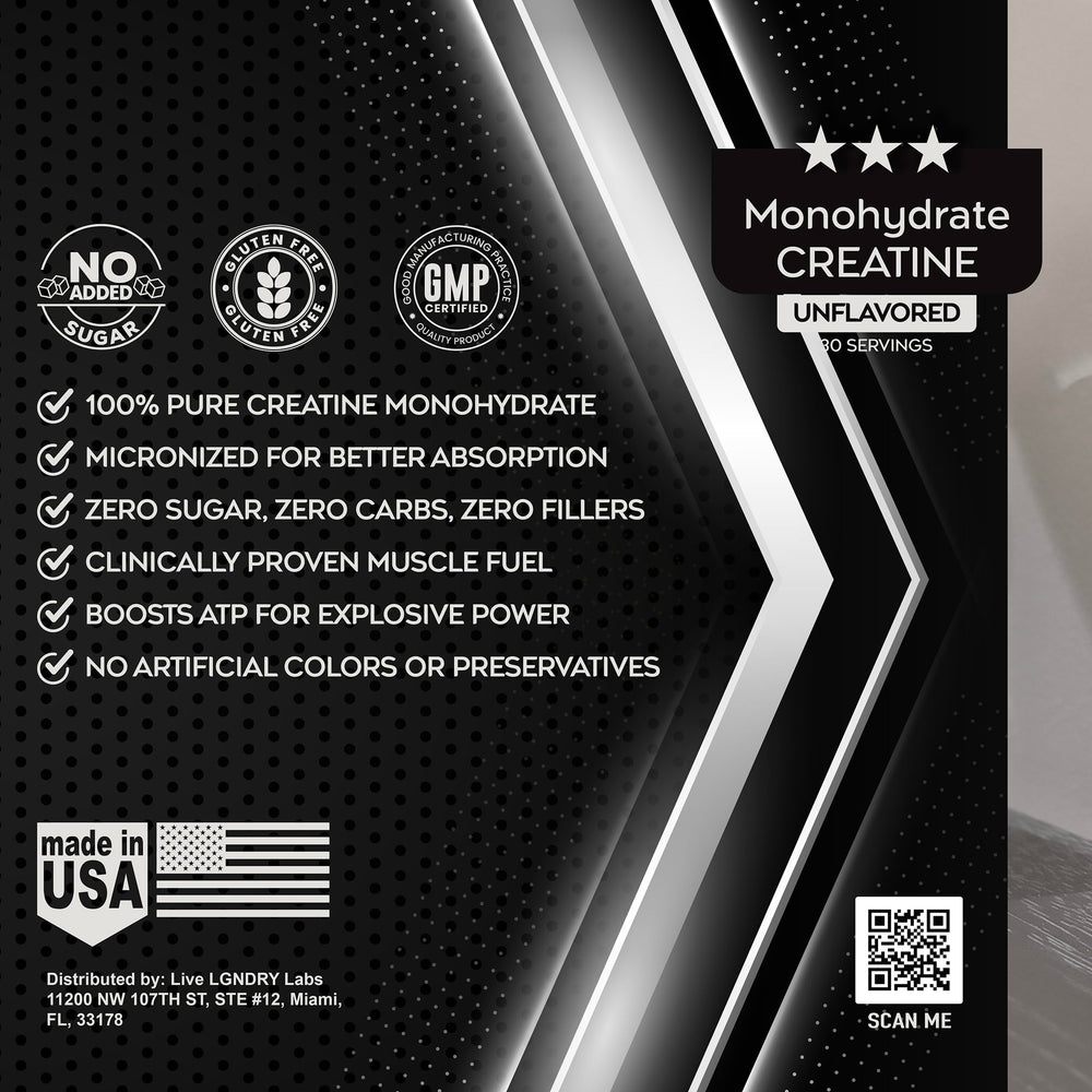 LIVE LGNDRY LABS label close-up highlighting purity and NSF-Quality.