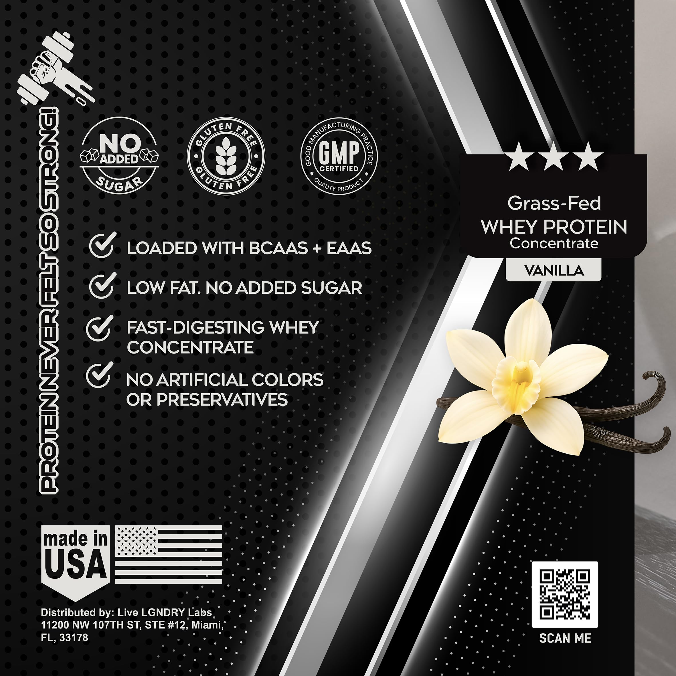 LIVE LGNDRY LABS NSF label signaling trusted sport-grade purity