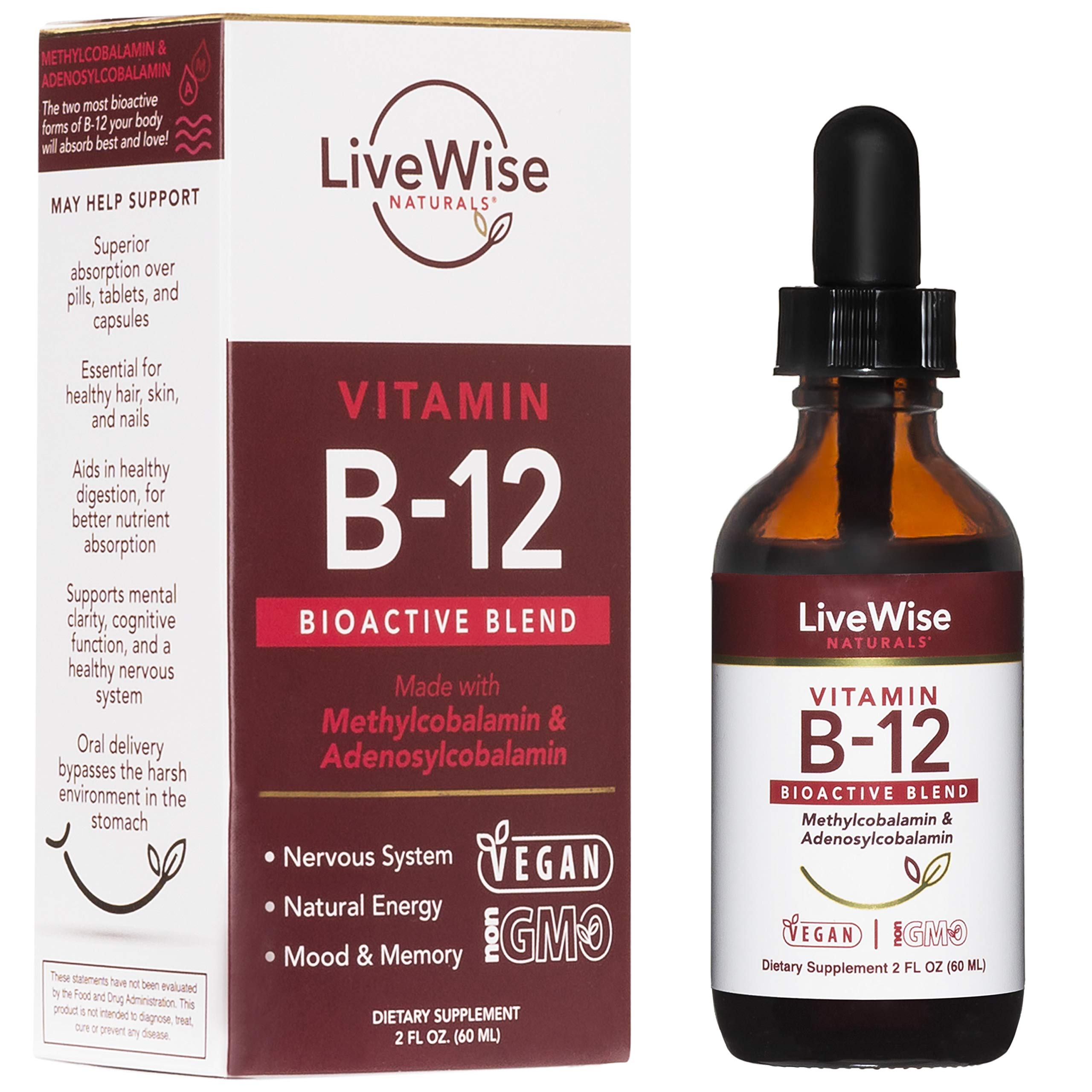 Live Wise Naturals amber bottle glows with light protection against degradation.