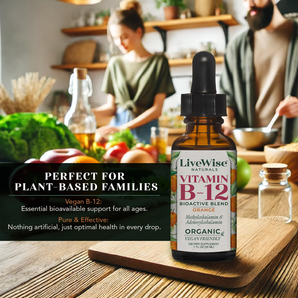 Live Wise Naturals B12 Drops proudly made in the USA and third-party tested.