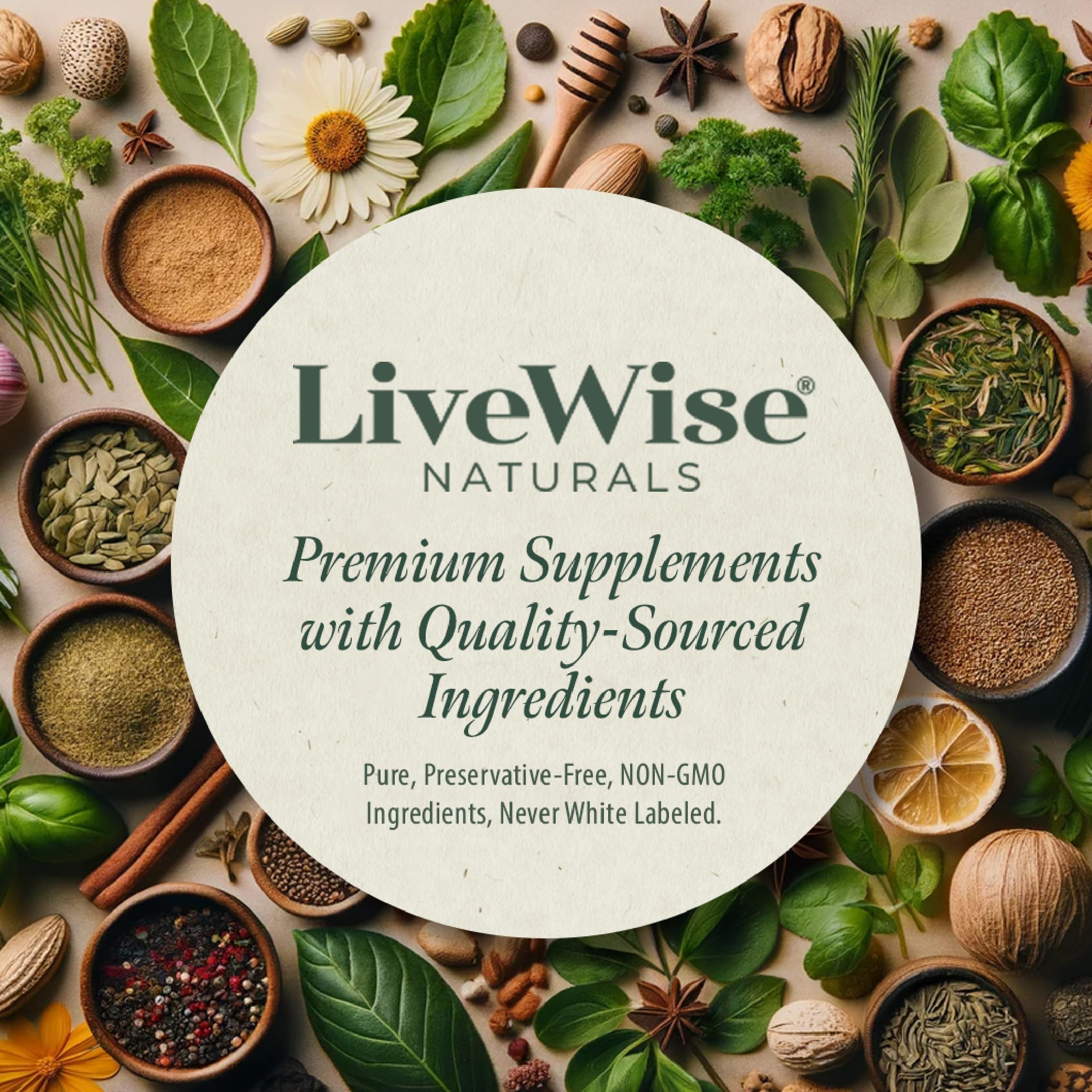Live Wise Naturals B12 liquid with methylcobalamin and adenosylcobalamin for full benefits.