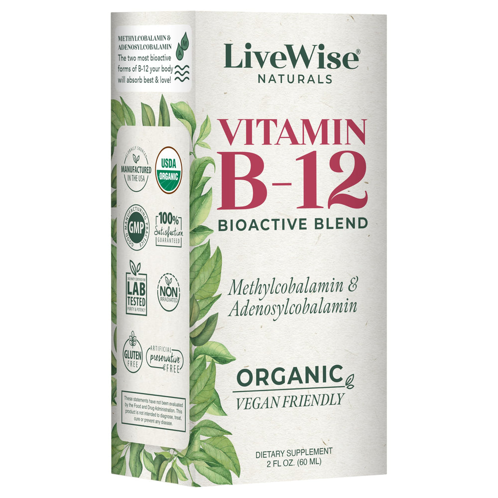 Live Wise Naturals sublingual-use under tongue illustration for fast absorption.