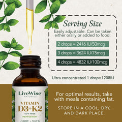Live Wise Naturals bottle with peppermint infusion offering a subtle refreshing touch
