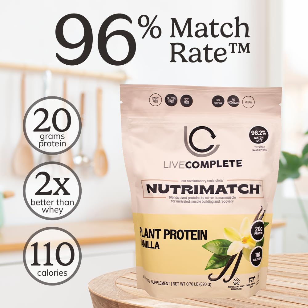 NutriMatch Vanilla powder dissolving easily in liquid for smooth shakes