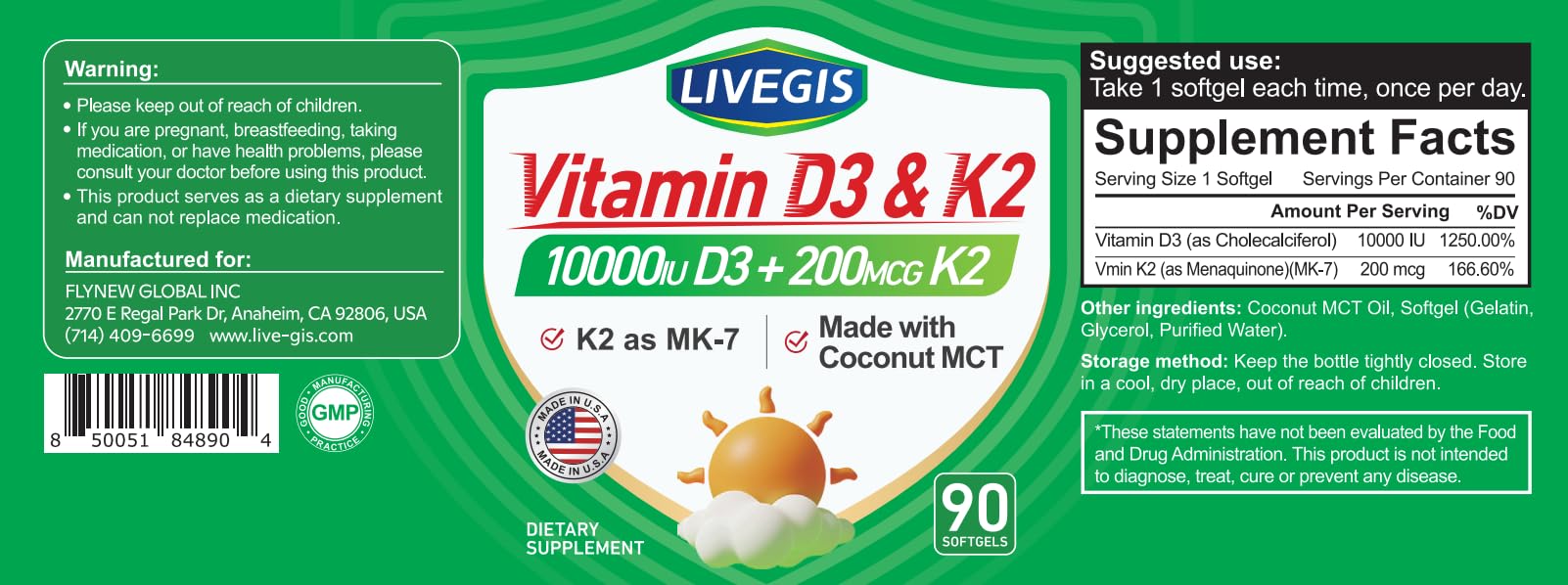 LIVEGIS wellness lifestyle scene suggests a simple vitamin routine