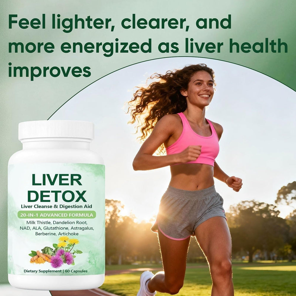 Liver Cleanse and Digestion Aid Health packaging shows sustainable design.