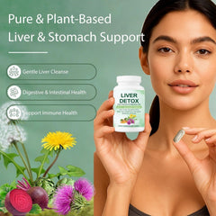 Liver Cleanse and Digestion Aid Health pour shows convenient dosage on the go.