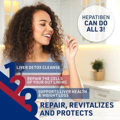 Hepatiben capsules close-up for easy daily supplementation.