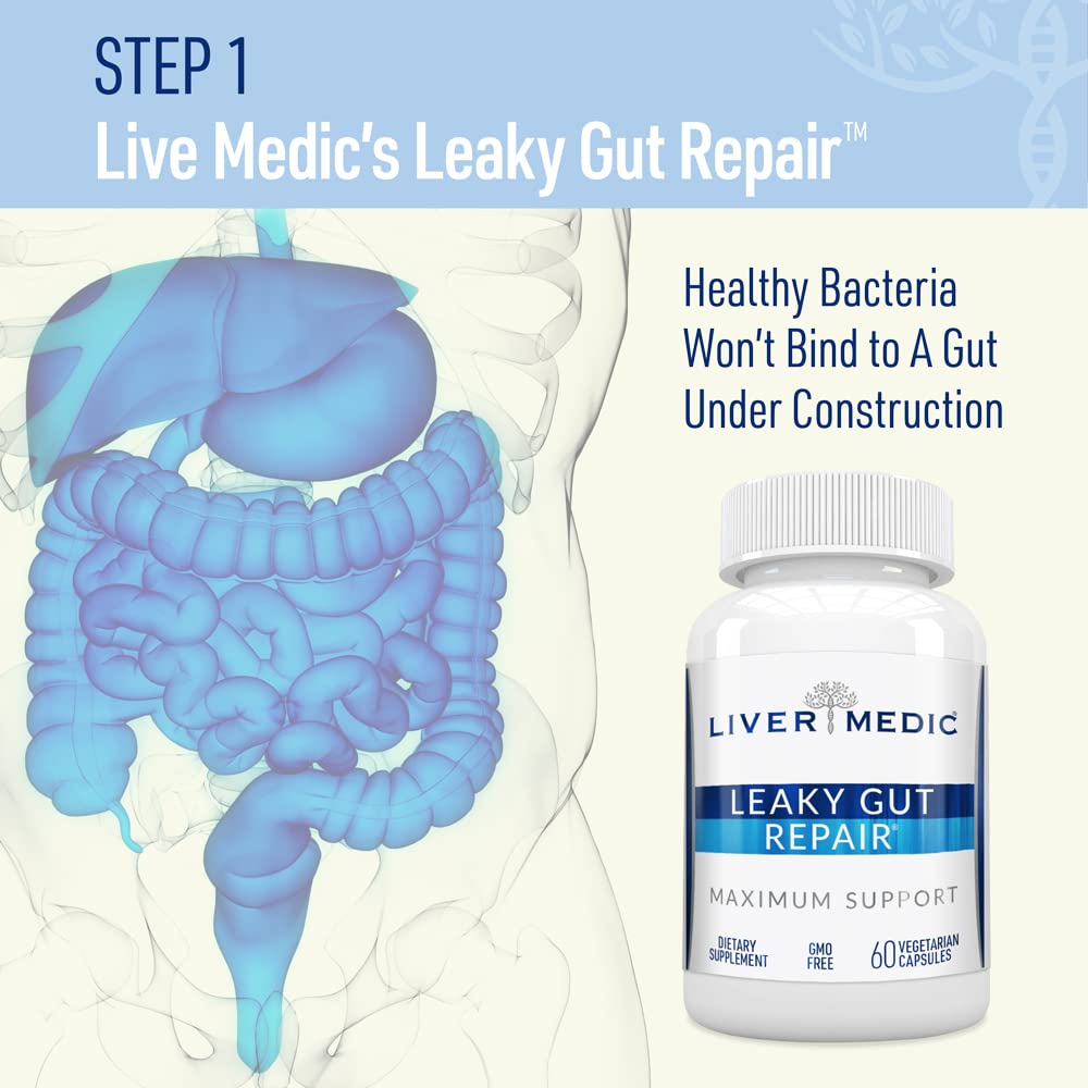 Liver Medic Leaky Gut Repair ingredients include NAG for gut lining support.