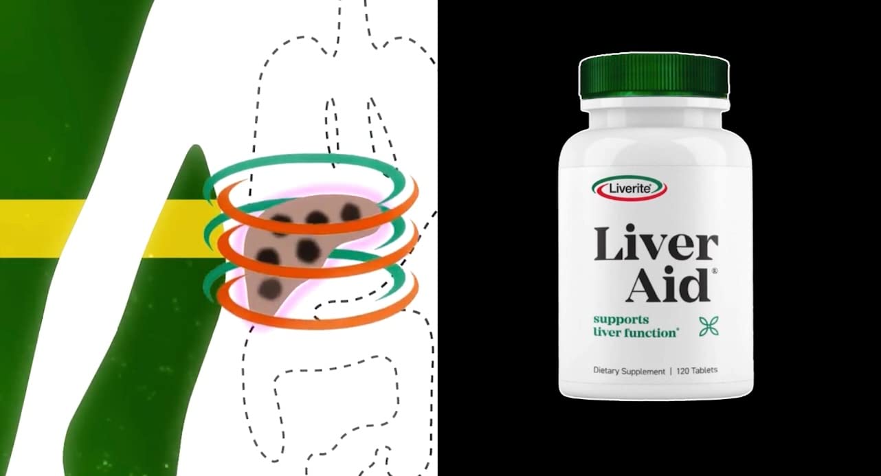 Liverite Liver Aid ingredients panel close-up showing nutrient profile.