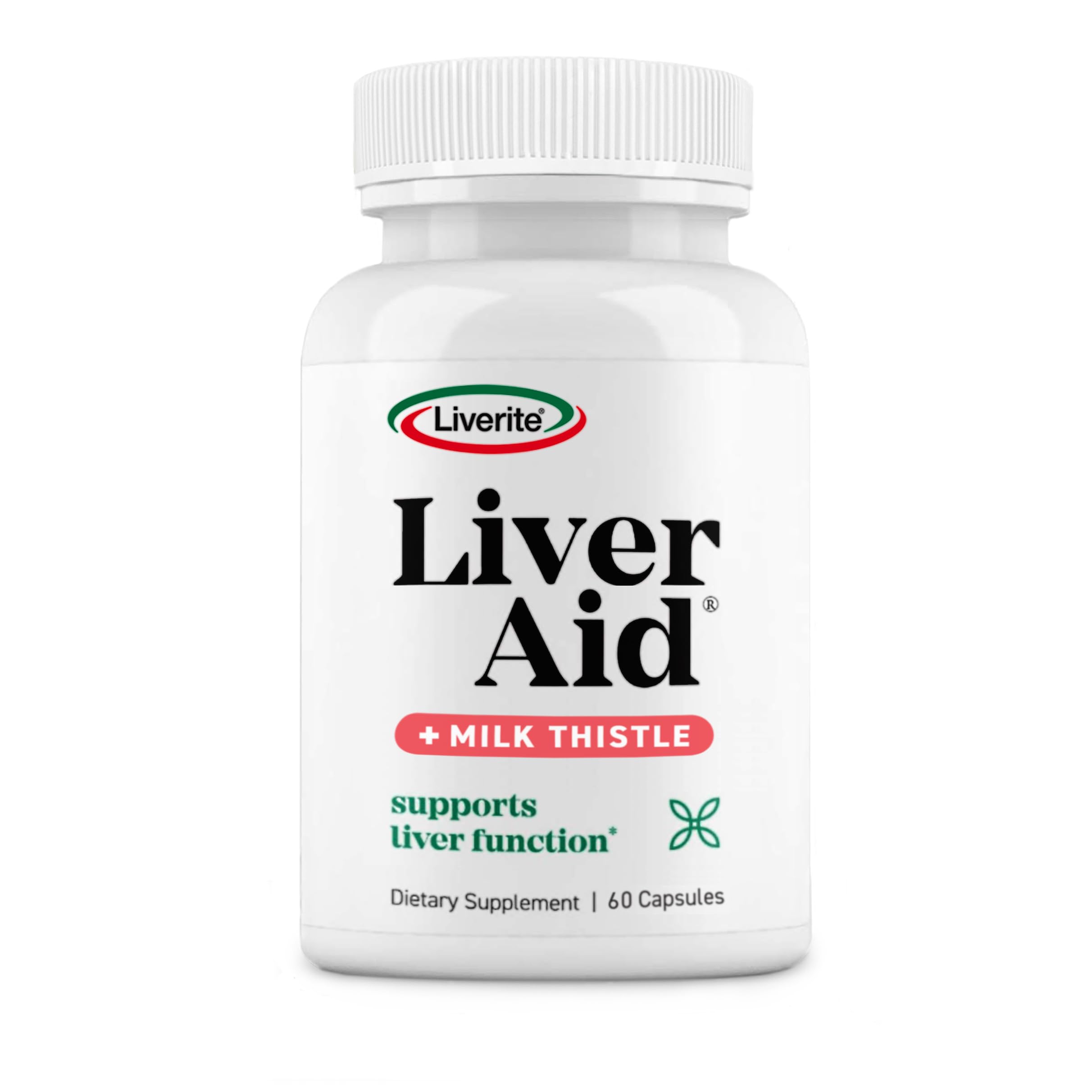 LIVERITE Liver Aid milk thistle bottle for everyday liver support.