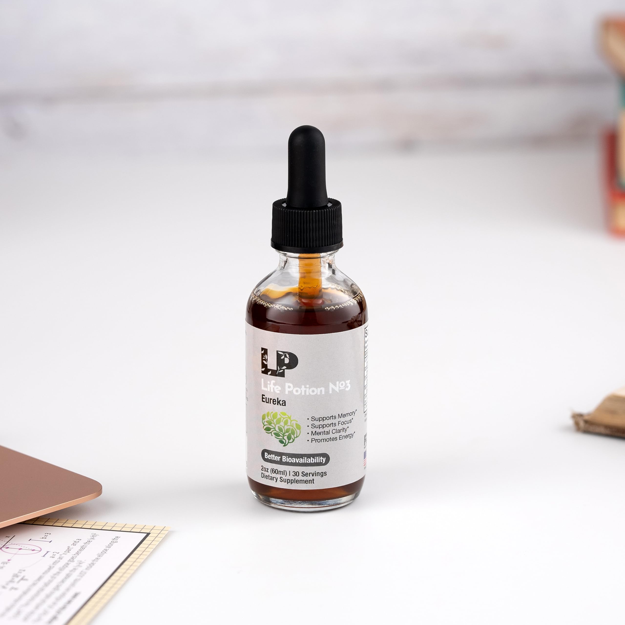 Lives Potions Life Potion No-3 Eureka bottle stack for compact serving.