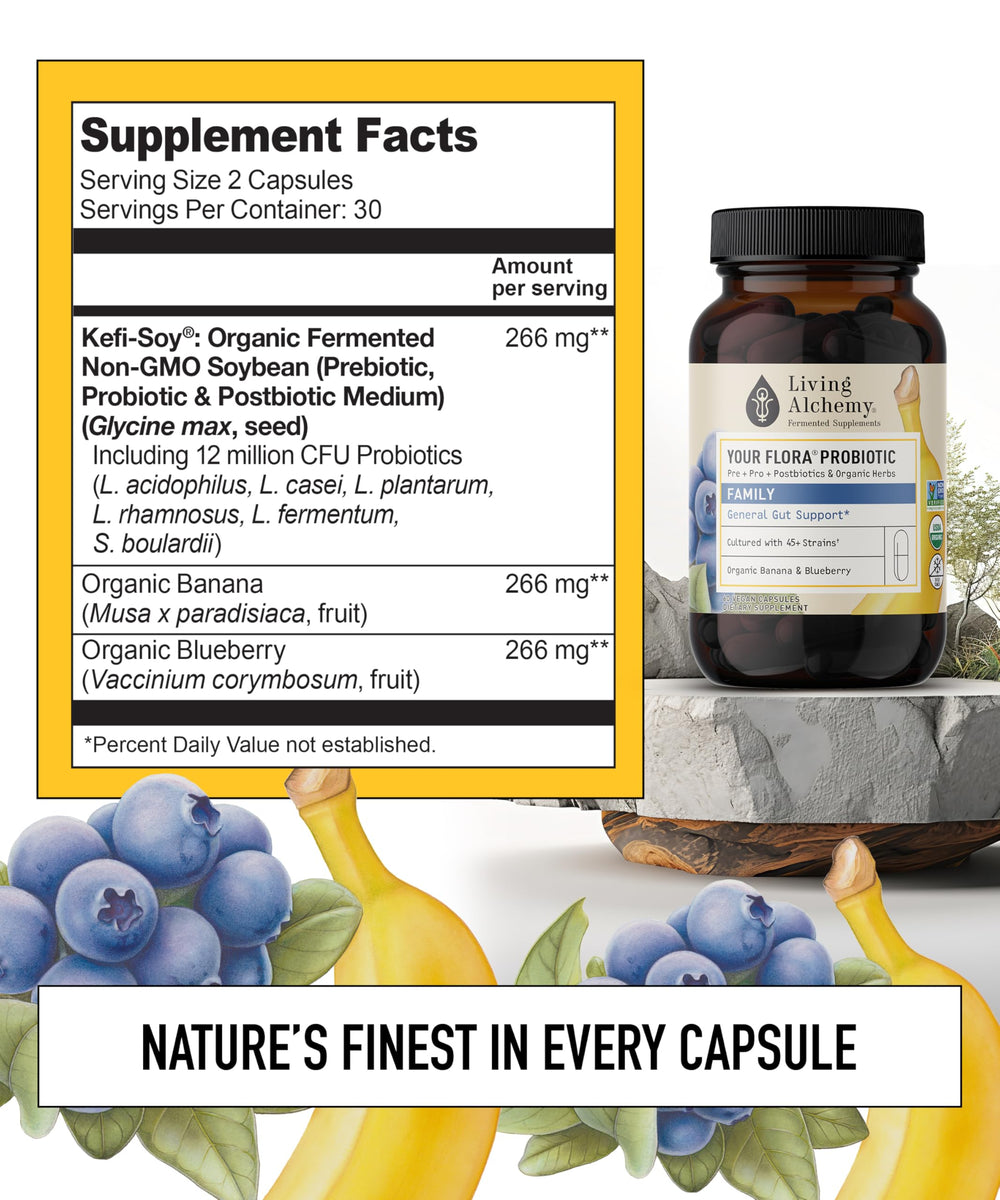Living Alchemy banana ingredient adds natural sweetness and fermentable fiber
