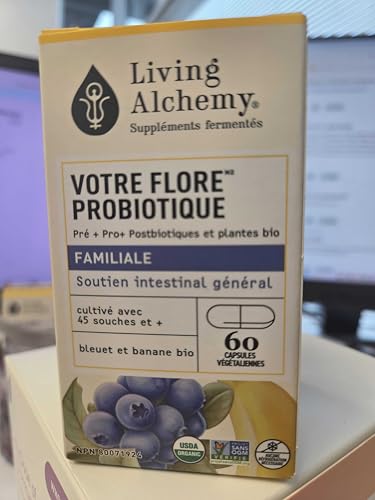 Living Alchemy Your Flora Probiotic Family capsules for convenient daily digestive support
