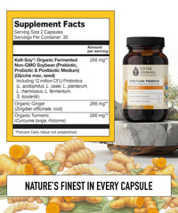 Closeup of Your Flora Probiotic Soothe capsules for daily gut balance