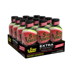 Living Essentials 5-Hour Energy Watermelon Shot label front showing brand and flavor for quick energy on demand