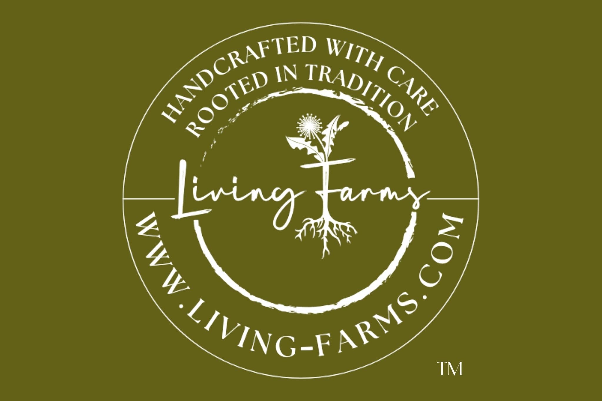 Living Farms care guide included: external-use tips for safe, effective application