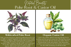 Living Farms wild-harvested poke-root ingredients: natural blend for gentle skin care
