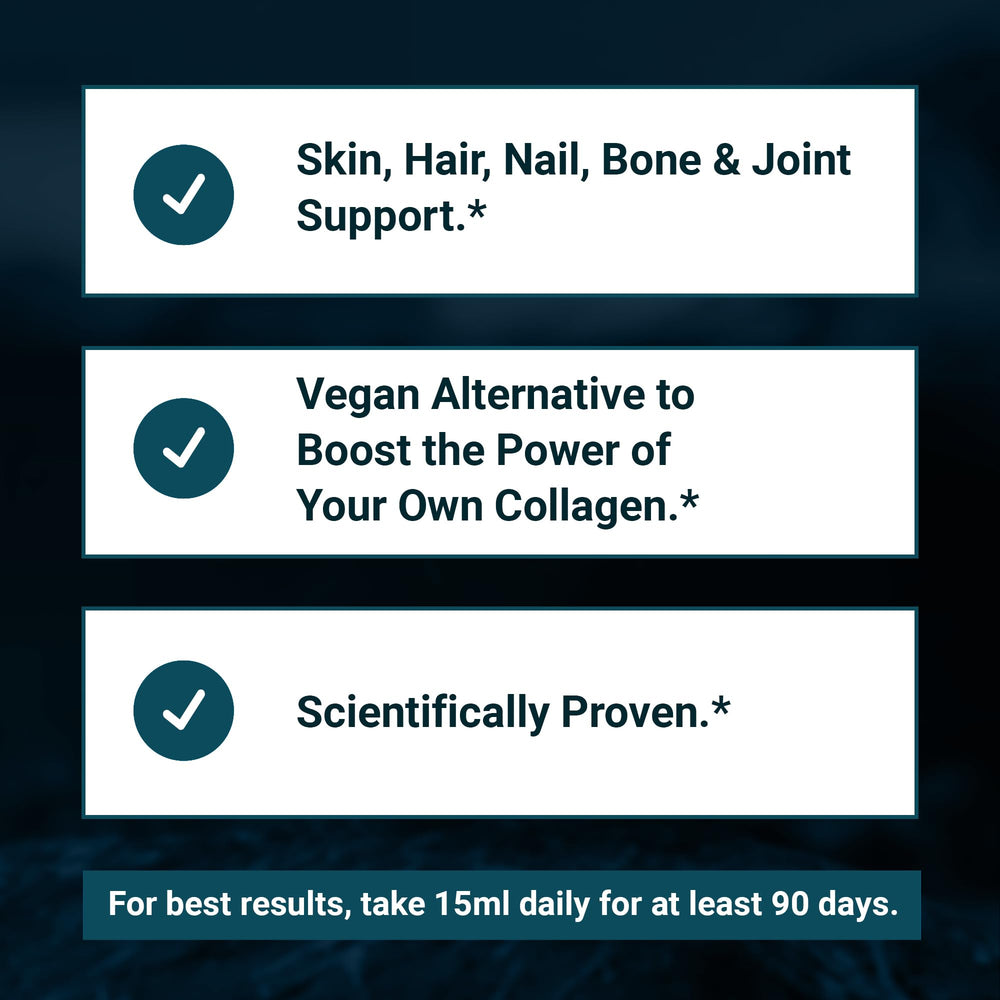Living Silica bottle label highlights vegan mineral-based formula for wellness.