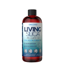 Living Silica Collagen Booster bottle front view showing joint and skin support potential.