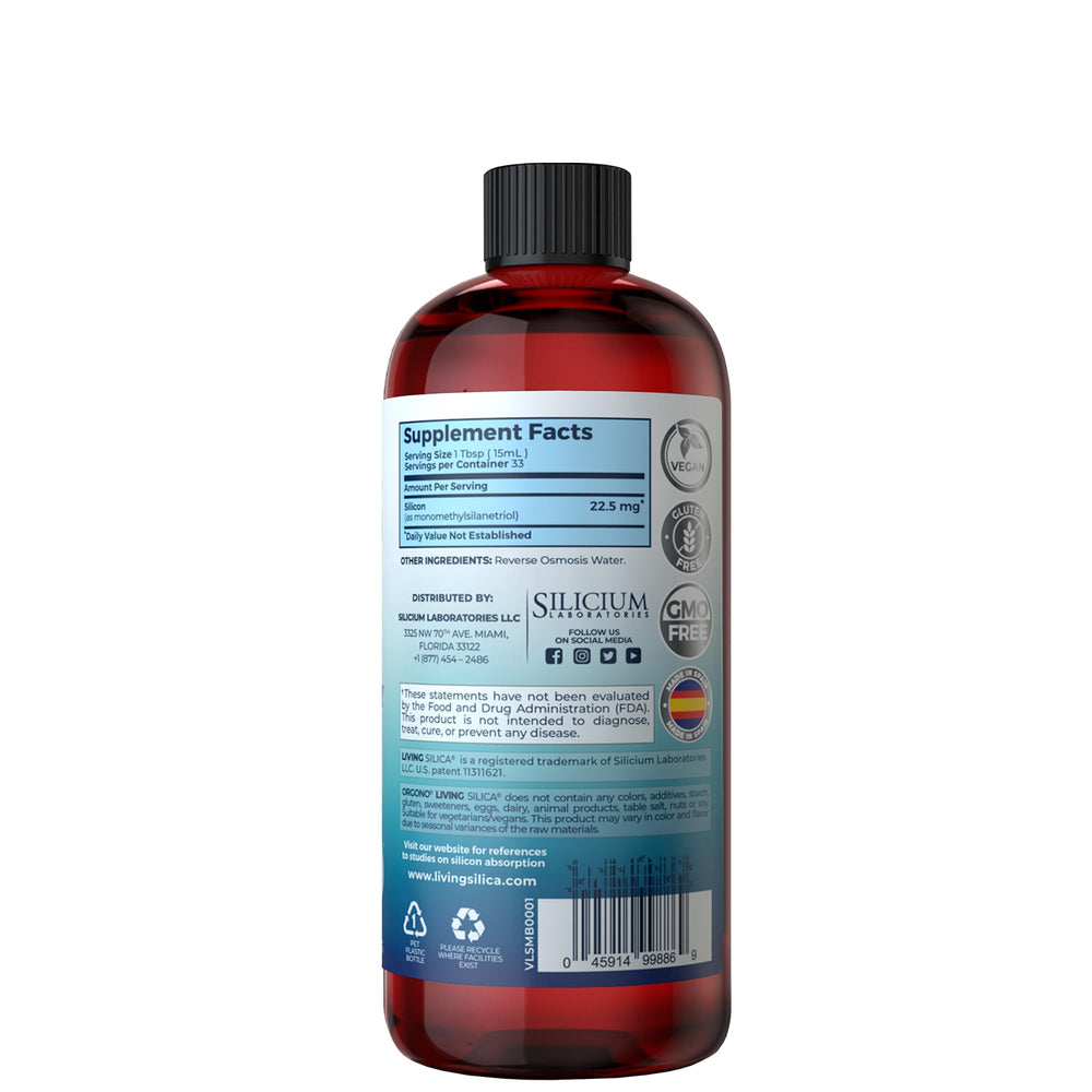 Living Silica liquid pour demonstrates easy daily use for hair and nails.