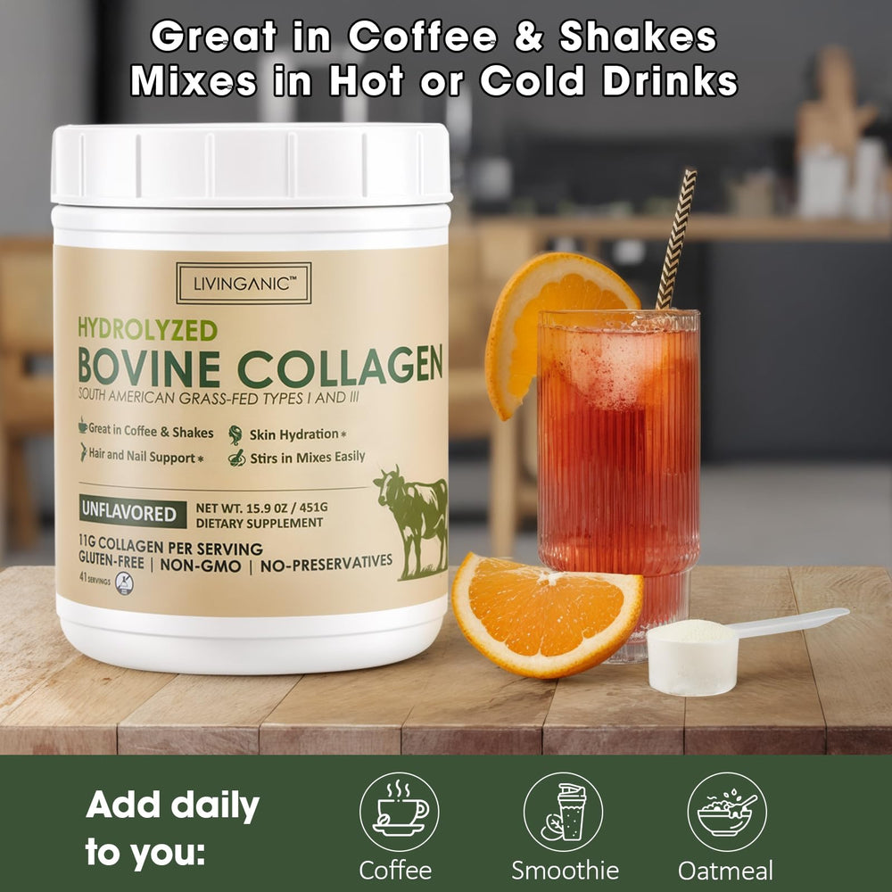 LIVINGANIC 18 amino acids and 10g protein per serving support daily nourishment