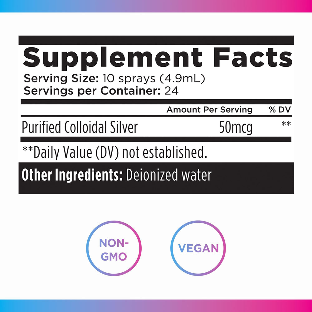 Travel-friendly Livingood Daily Colloidal Silver bottle for on-the-go wellness.