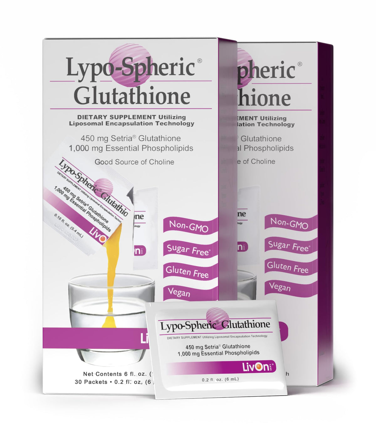 LivOn Glutathione liposome encapsulation technology enhances delivery