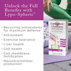 LivOn Lypo-Spheric Glutathione liposome encapsulation supports improved absorption.