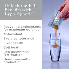 Liposome detail shows 500 mg phosphatidylcholine aiding delivery.