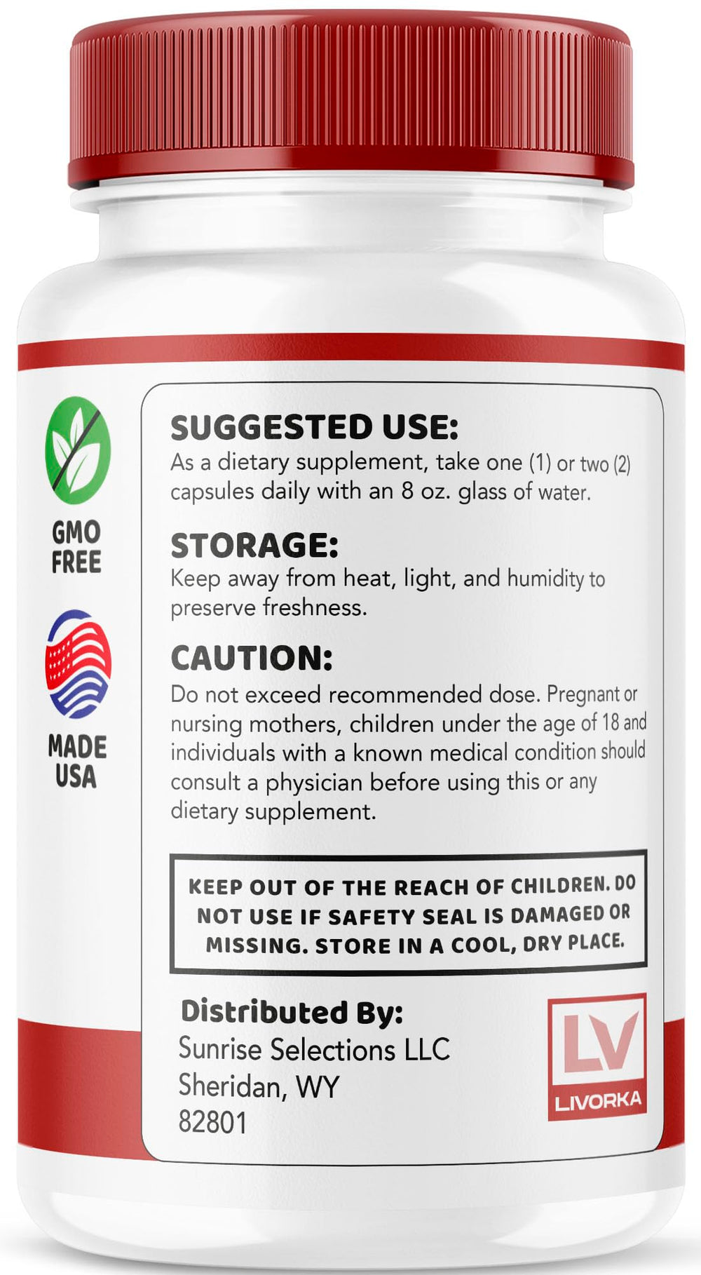 LIVORKA 300 capsules close-up, long-lasting multi-month supply