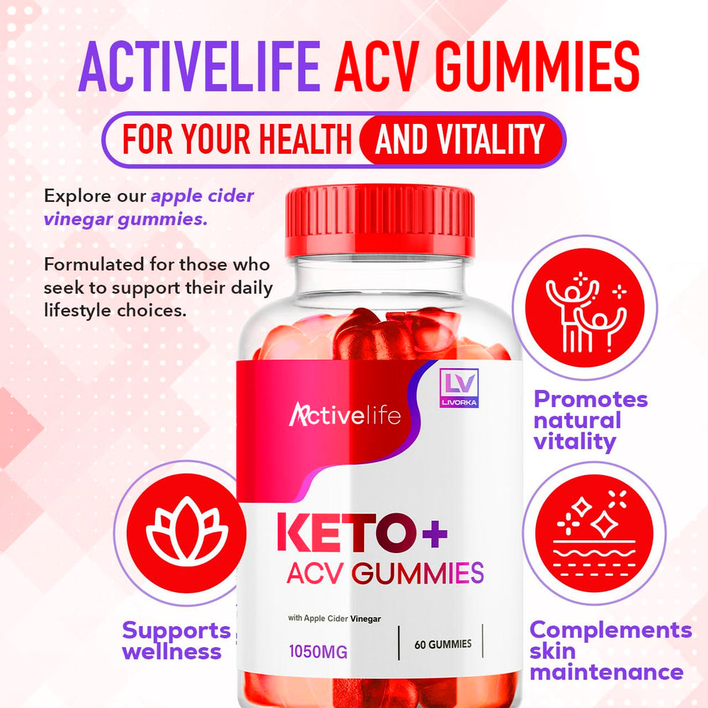 Packaging of Livorka ActivLife Keto ACV Gummies showing ingredients and dosage