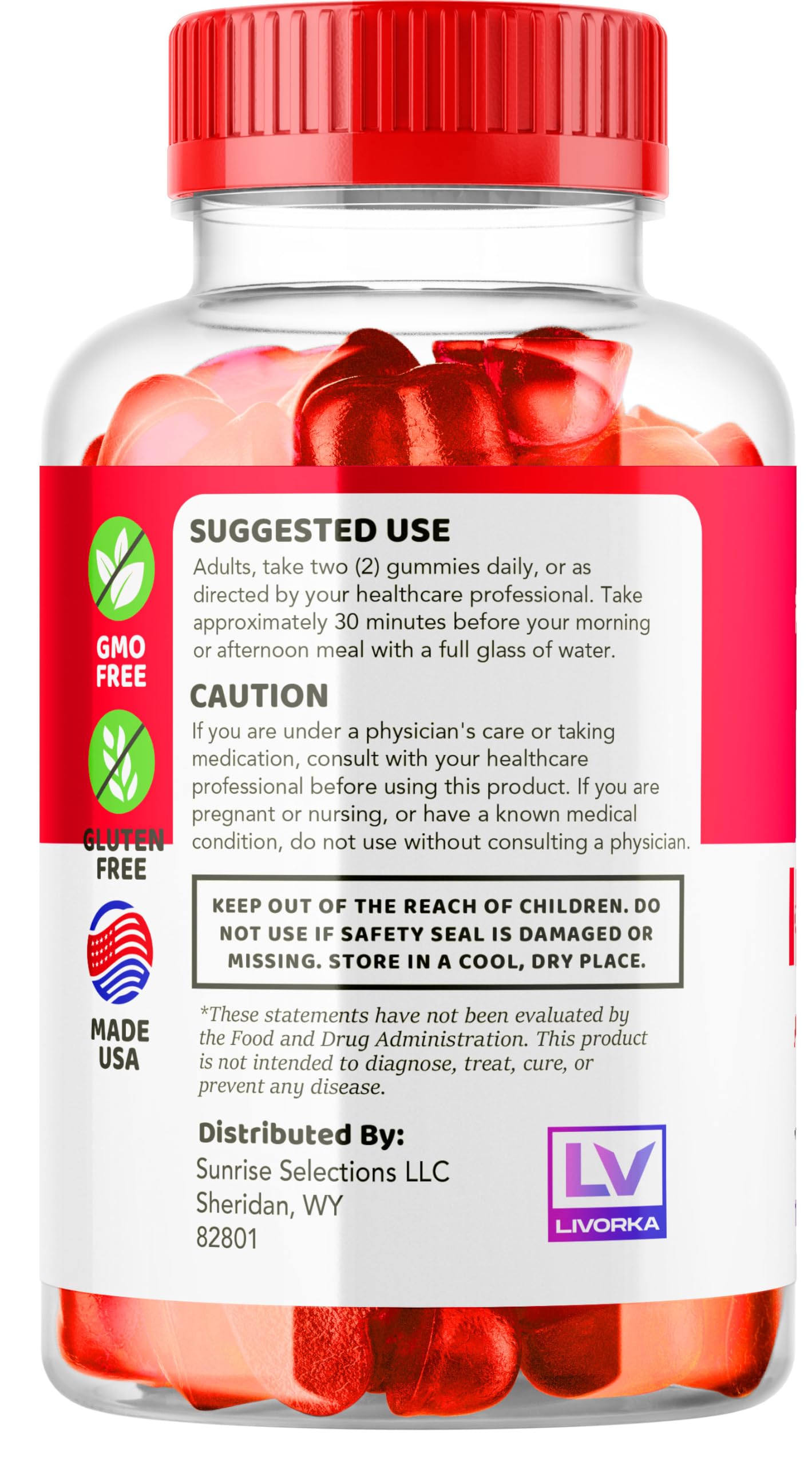 Serving shot of Livorka ActivLife Keto ACV Gummies in a daily routine