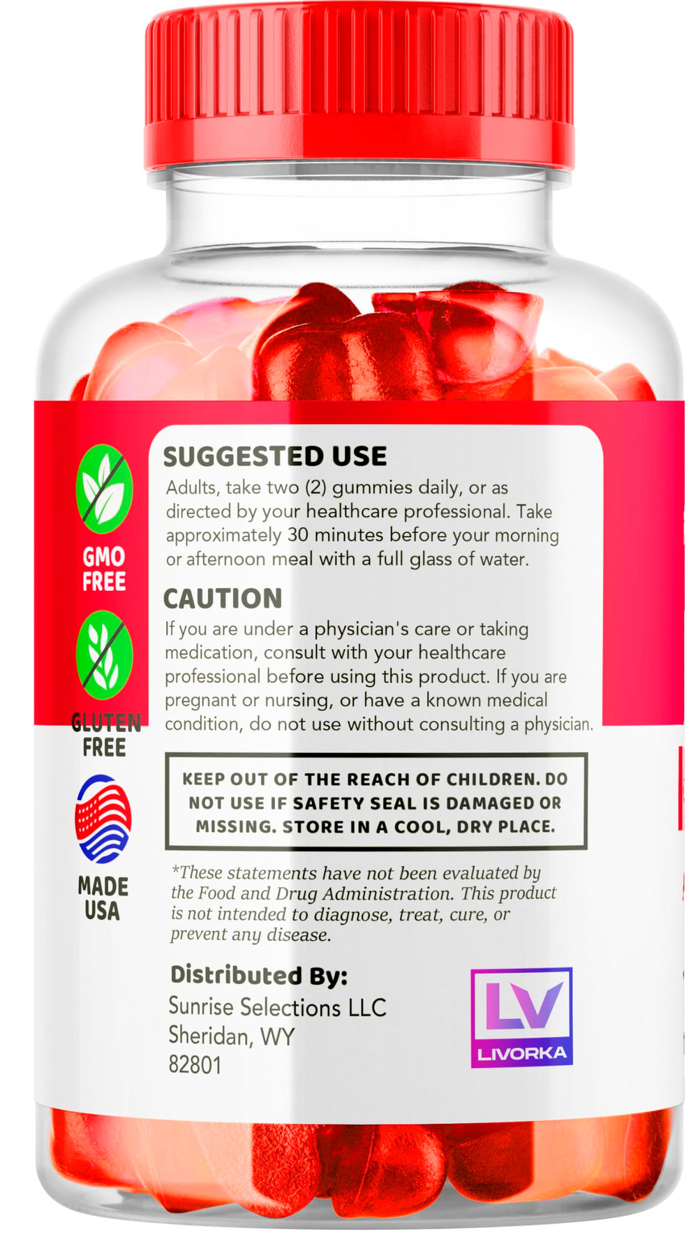 Serving shot of Livorka ActivLife Keto ACV Gummies in a daily routine
