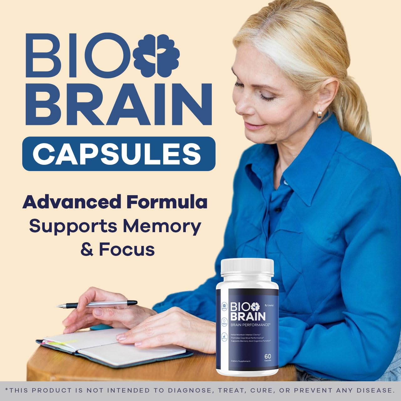 LIVORKA Bio Brain Capsules bottle close-up showing label and premium formula